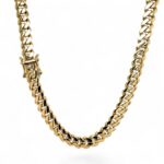 9k Yellow Gold Light Links Solid Cuban Chain With Camouflage Clasp - 8 mm - Image 8