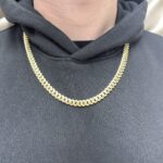 9k Yellow Gold Light Links Solid Cuban Chain With Camouflage Clasp - 8 mm - Image 5