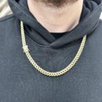 9k Yellow Gold Light Links Solid Cuban Chain With Camouflage Clasp - 8 mm - Image 4
