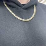 9k Yellow Gold Light Links Solid Cuban Chain With Camouflage Clasp - 8 mm - Image 3