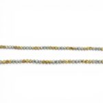 14k Yellow and White Gold Diamond Cut Patterned Ball Chain - 3 mm - Image 3
