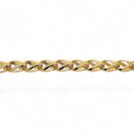 9k yellow gold wheat bracelet 6 mm wide solid italian made UK Hallmarked.