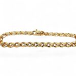 9k yellow gold wheat bracelet 6 mm wide solid italian made UK Hallmarked.