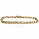9k yellow gold wheat bracelet 6 mm wide solid italian made UK Hallmarked.