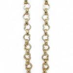 9k Yellow Gold Solid Heart Linked Belcher Chain – 10 mm - Image 2