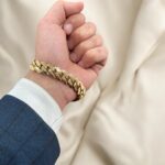 9k yellow gold miami cuban bracelet light links 14 mm.