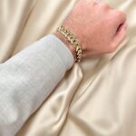9k Yellow Gold Miami Cuban Bracelet Light Links - 12 mm - Image 9