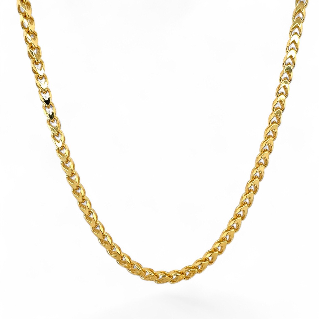 9k Yellow Gold Solid Franco Chain - 3.5 mm - Image 1