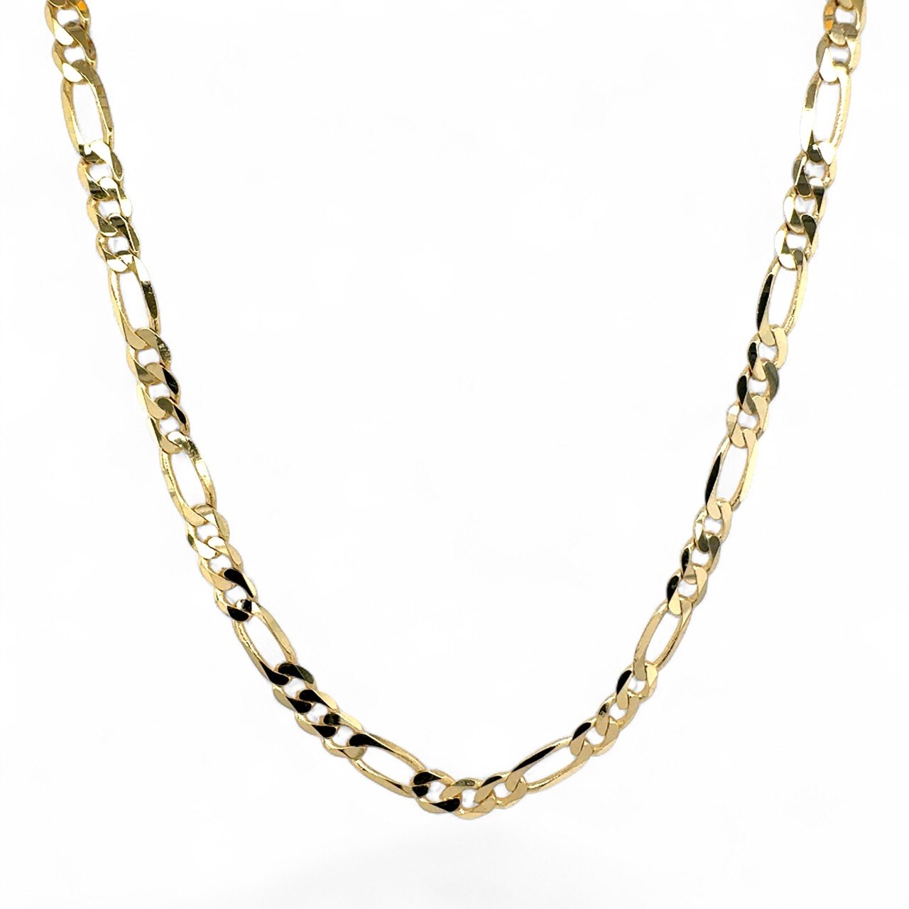 9k Yellow Gold Solid Figaro Franco Chain - 2.8 mm - Image 1