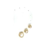 9k Yellow Gold Large Heart Stud Earrings - Image 5