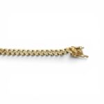 9k Yellow Gold Camoflauge Miami Cuban Bracelet Light Links - 6 mm - Image 4