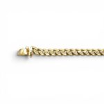 9k Yellow Gold Camoflauge Miami Cuban Bracelet Light Links - 6 mm - Image 3
