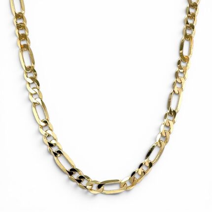 9k Yellow Gold Solid Figaro Franco Chain - 4.5 mm