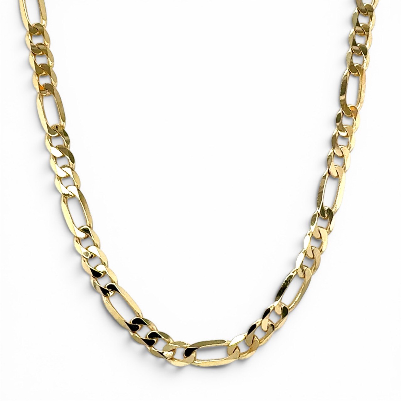 9k Yellow Gold Solid Figaro Franco Chain - 4.5 mm - Image 1