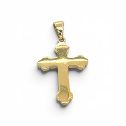 14k Yellow Gold Plain Cross Pendant