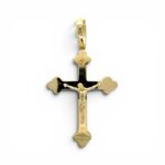 14k Yellow Gold Plain Crucifix Cross Pendant