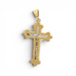 14k Yellow & White Gold Crucifix Cross Pendant - Image 2