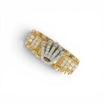 14k Yellow Gold Rolex Inspired Signet Ring With Cubic Zirconia Stones - Image 7
