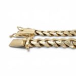 9k Yellow Gold Miami Cuban Bracelet Light Links - 16 mm - Image 9