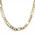 9k Yellow Gold Solid Figaro Franco Chain - 6 mm