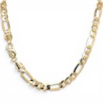 9k Yellow Gold Solid Figaro Franco Chain - 6 mm - Image 2