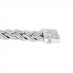 925 Sterling Silver Iced Out Cuban Bracelet - 13 mm - Image 3