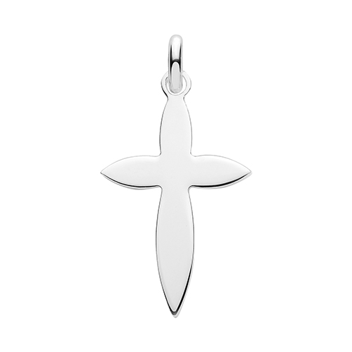 925 Sterling Silver Fancy Plain Cross Pendant - 3 Different Sizes - Image 1