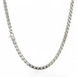 9k White Gold Fancy Square Franco Chain - 3.5 mm - Image 5