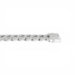925 Sterling Silver Iced Out Baguette Cuban Bracelet - 13.5 mm - Image 6