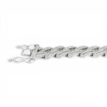 925 Sterling Silver Iced Out Baguette Cuban Bracelet - 13.5 mm - Image 7