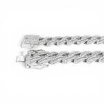 925 Sterling Silver Iced Out Baguette Cuban Bracelet - 13.5 mm - Image 8