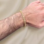 18k Yellow Gold Solid Byzantine Bracelet - 4.5 mm - Image 8