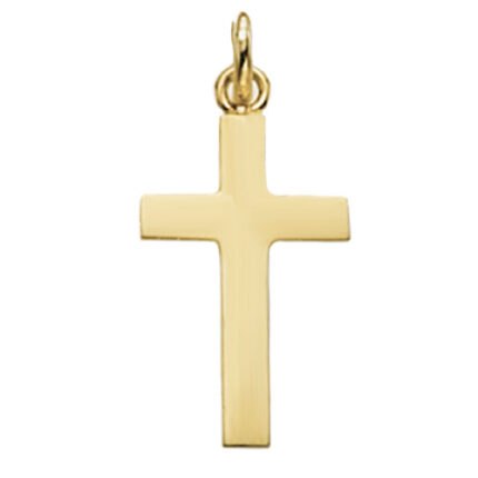 9k Yellow Gold Plain Cross Pendant - THPN120