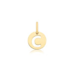 9k Yellow Gold Cut Out Round Initial Pendant - Small - Image 4