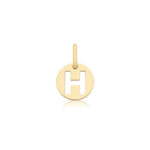 9k Yellow Gold Cut Out Round Initial Pendant - Small - Image 8