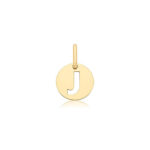 9k Yellow Gold Cut Out Round Initial Pendant - Small - Image 10