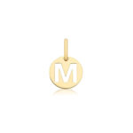 9k Yellow Gold Cut Out Round Initial Pendant - Small - Image 13