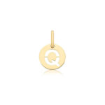 9k Yellow Gold Cut Out Round Initial Pendant - Small - Image 17