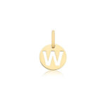 9k Yellow Gold Cut Out Round Initial Pendant - Small - Image 23