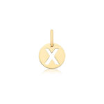 9k Yellow Gold Cut Out Round Initial Pendant - Small - Image 24