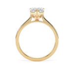 18k Yellow Gold Lab Grown Pear Shape Diamond Set Ring - Image 4