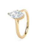 18k Yellow Gold Lab Grown Marquise Diamond Set Ring - Image 2