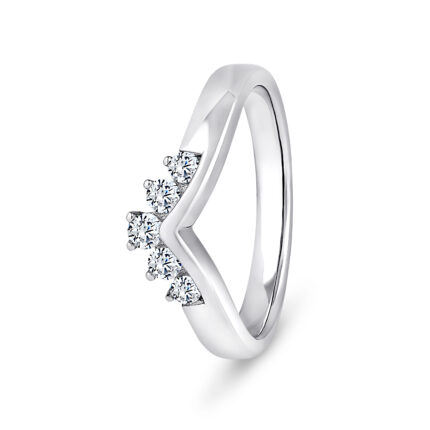 950 Platinum Tiara Wishbone Eternity Ring - 3 mm