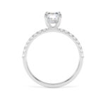 950 Platinum Lab Grown Radiant Diamond Set Ring - Image 4