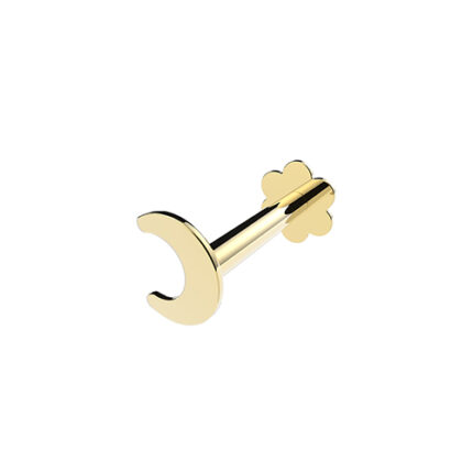 9k Yellow Gold Moon Cartilage Stud - THES2033