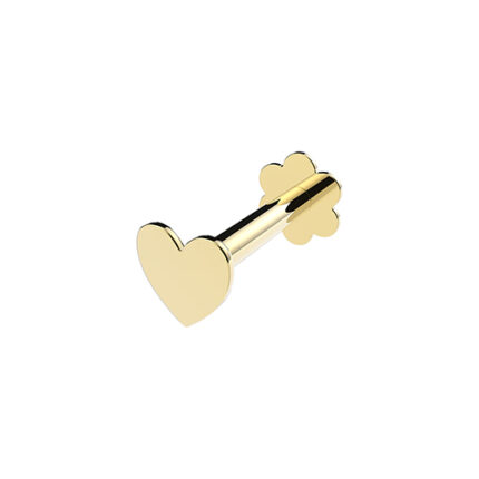 9k Yellow Gold Heart Cartilage Stud - THES2034