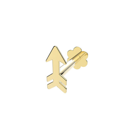 9k Yellow Gold Plain Arrow Cartilage Stud - THES2040