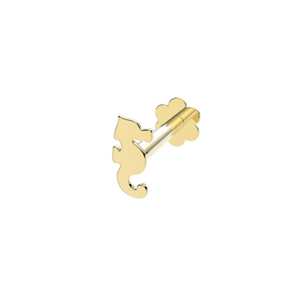 9k Yellow Gold Seahorse Cartilage Stud - THES2041