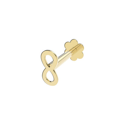 9k Yellow Gold Plain Infinity Cartilage Stud - THES2043
