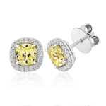 925 Sterling Silver Halo Cushion Stud Earrings - 6 mm - Image 2
